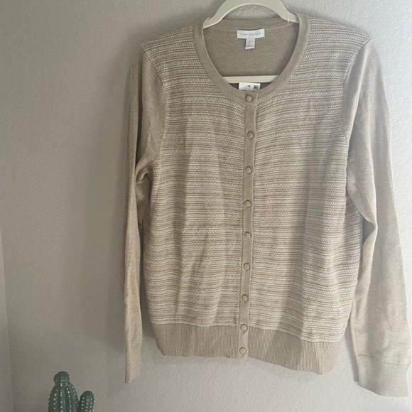 Charter Club Fine Gauge Cardigan Desert - Picture 1 of 5